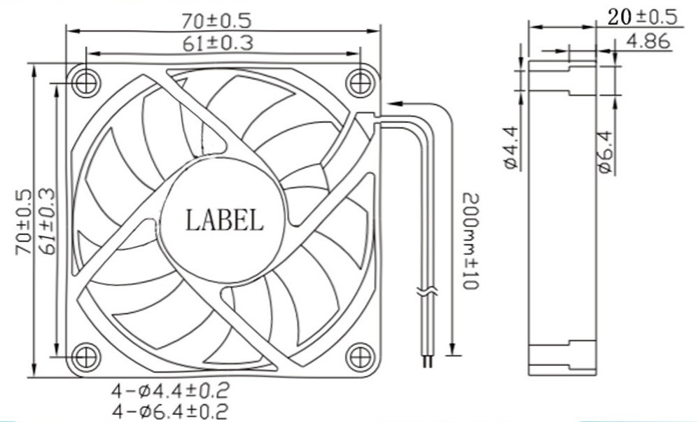 MFD7020 Dimensions